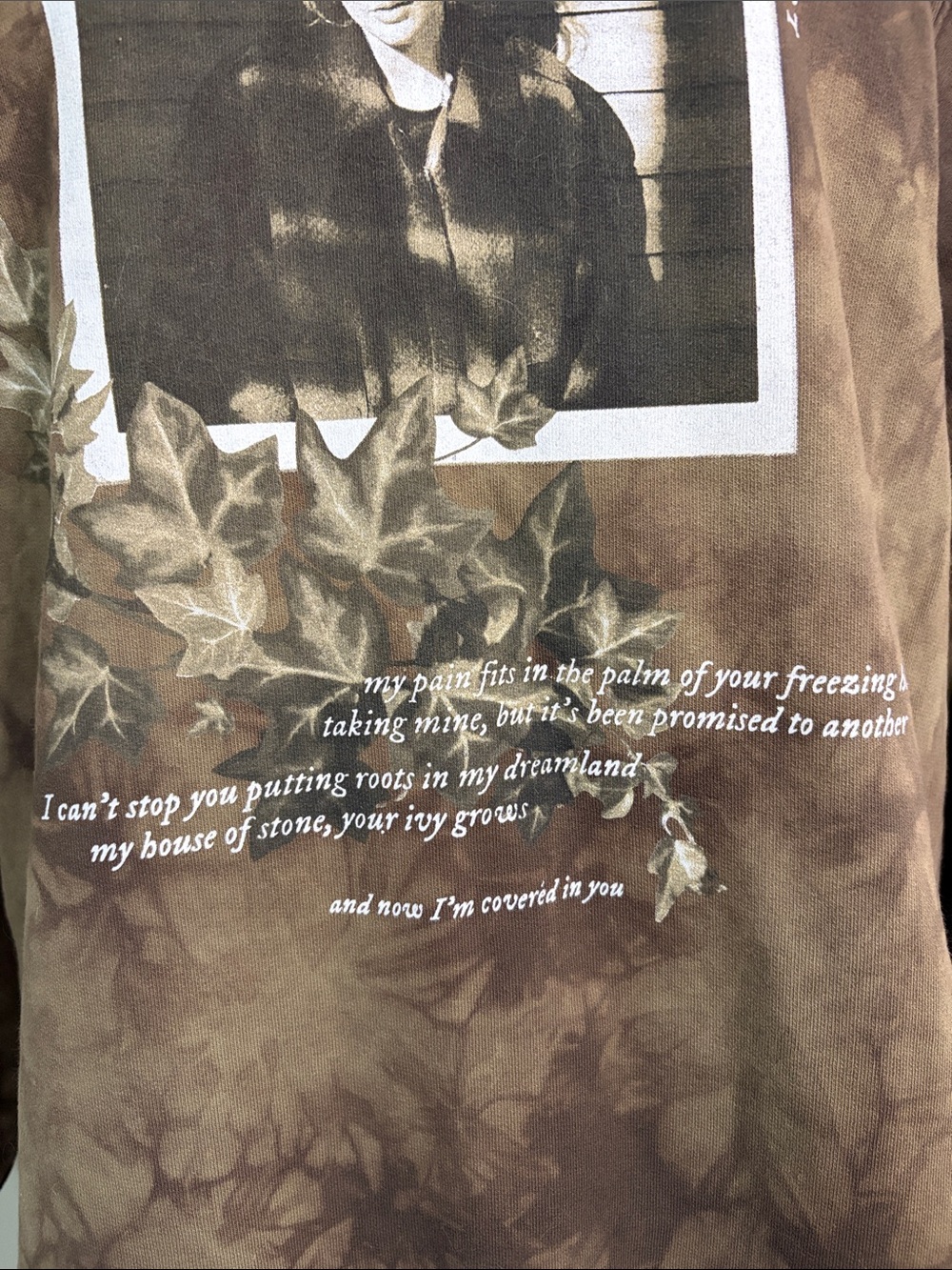 Taylor Swift Your Ivy Grows acid wash brown crewneck sweatshirt evermore Rare XL - Picture 3 of 8